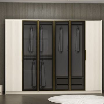 Minar Kale Luxe 6 Kapaklı Kumtaşı Bej Gardrop