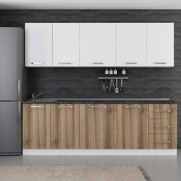 Minar Maison Beyaz Dore 1 245 cm Mutfak Dolabı