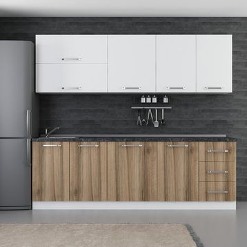Minar Maison Beyaz Dore 2 245 cm Mutfak Dolabı