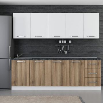 Minar Maison Beyaz Dore 3 245 cm Mutfak Dolabı