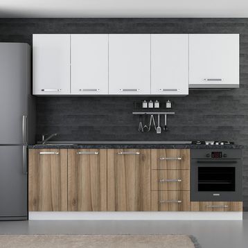 Minar Maison Beyaz Dore 9 245 cm Mutfak Dolabı