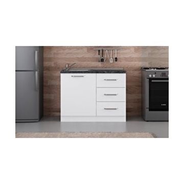 Minar Mobilya 110-B1-Alt Beyaz 110 CM Mutfak Dolabı