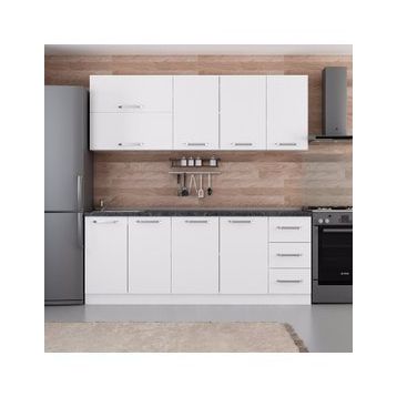 Minar Mobilya 210-B2 Beyaz 210 cm Hazır Mutfak Dolabı
