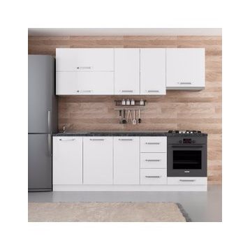 Minar Mobilya 230-B5 Beyaz 230 cm Hazır Mutfak Dolabı