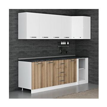 Minar Mobilya 240 cm Byz/cvz K240d4 Köşe Mutfak Dolabi