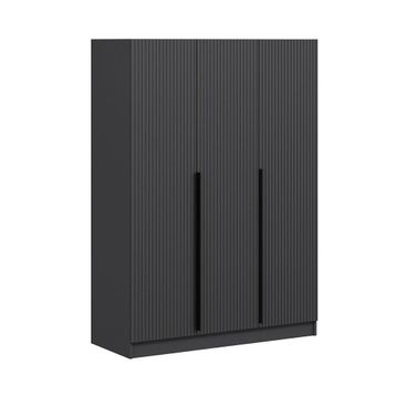 Minar Mobilya Kale Plus210 3 Mebran Kapaklı 2 Çekmeceli Antrasit Mebran Dolap