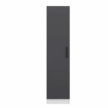Minar Mobilya Minar Kale 1 Kapaklı Antrasit Beyaz 210 CM Dolap