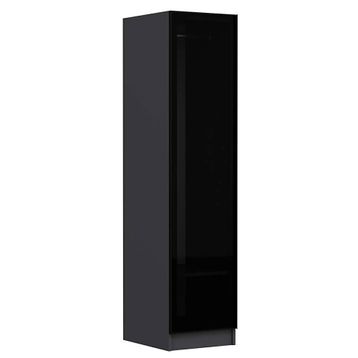 Minar Mobilya Minar Kale 1 Kapaklı Antrasit Füme Cam 210 CM Dolap