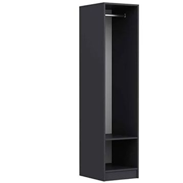 Minar Mobilya Minar Kale 1 Kapaklı Antrasit Füme Cam 210 CM Dolap