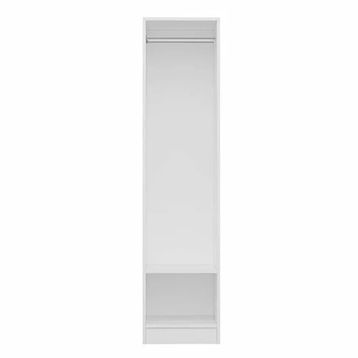 Minar Mobilya Minar Kale 1 Kapaklı Beyaz Çizgili Mebran 190 CM Dolap