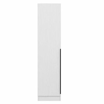 Minar Mobilya Minar Kale 1 Kapaklı Beyaz Çizgili Mebran 190 CM Dolap
