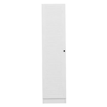 Minar Mobilya Minar Kale 1 Kapaklı Beyaz Panjur 210 CM Dolap