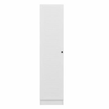 Minar Mobilya Minar Kale 1 Kapaklı Raflı Beyaz Beyaz Panjur 210 CM Dolap