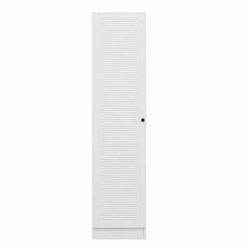 Minar Mobilya Minar Kale 1 Kapaklı Raflı Beyaz Panjur 190 CM Dolap