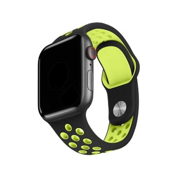 Minesk Siyah Apple Watch 1/2/3/4/5/6/7/8/SE Uyumlu Seri Silikon Kordon Kayış