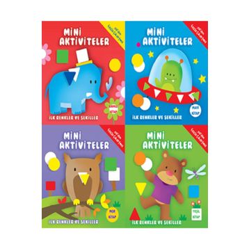 Mini Aktiviteler - İlk Renkler ve Şekiller - 4 Kitap Set