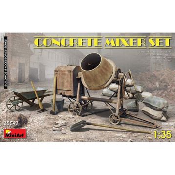 Miniart 5748686 1:35 35593 Maket Beton Mikser Seti