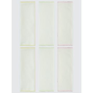 Minidamla 20x20 cm Pembe Bebek 6'lı Ağız Mendili