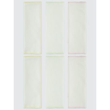 Minidamla 20x20 cm Pembe Bebek 6'lı Ağız Mendili