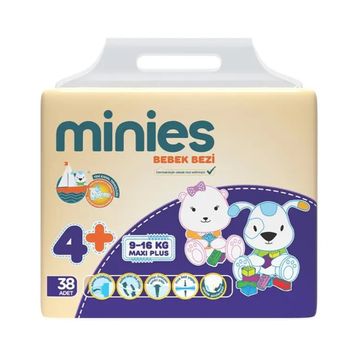 Minies No:4+ Maxi Plus 76 Adet Bebek Bezi