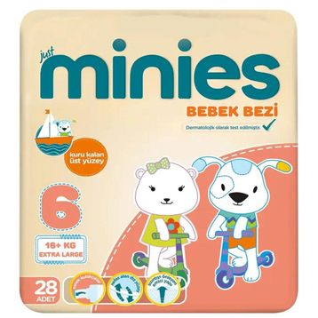 Minies No:6 XLarge 28 Adet Bebek Bezi
