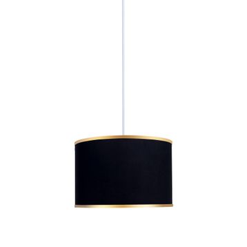 Minimal E-Ticaret Viscose 40x40x21 Siyah Kumaş Avize