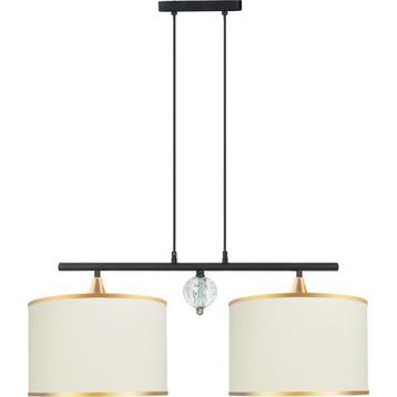 Minimal Lambent Line Crystal Plafonyer Kumaş Bej Avize