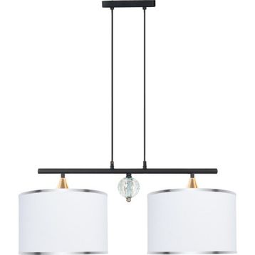 Minimal Lambent Line Crystal Plafonyer Kumaş Beyaz Avize