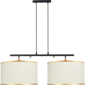 Minimal Lambent Line Mega Plafonyer Kumaş Bej Avize