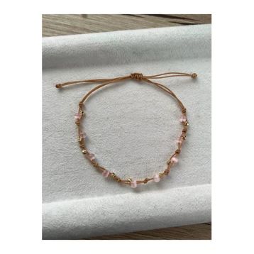 Minimal Pembe Kedi Gözü İp Halhal