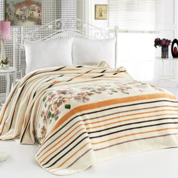 Mink Yumuşak Doku 1086 Bej Çift Kişilik Battaniye