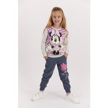 Minnie Mouse Lisanslı Bejmelanj Kız Çocuk Eşofman Takımı