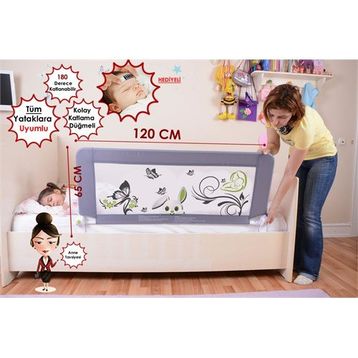 Miny Baby Gri Portatif Katlanabilir Yatak Bariyeri