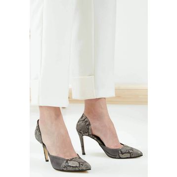 Mio Gusto Brien Gri Yılan Stiletto