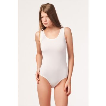 Miorre 001-000137 Beyaz Çıtçıtlı Kalın Askılı Çıtçıtlı Kadın Body