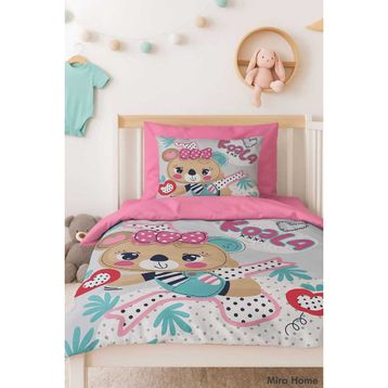 Mira Home Baby Koala Dijital Baskılı 3D Pamuklu Yenidoğan Bebek Nevresim Takımı