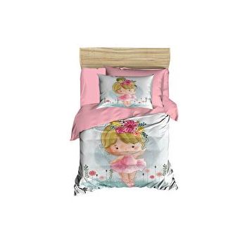 Mira Home Balerina Dijital Baskılı 3D Pamuklu Yenidoğan Bebek Nevresim Takımı