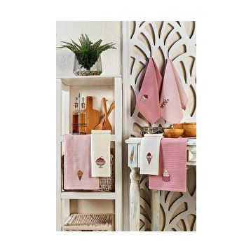 Mira Home İce Cream 30x50 cm 6 Parça Mutfak Kurulama Bezi