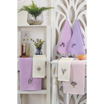 Mira Home Lavender Flower 30x50 cm 6 Parça Mutfak Kurulama Bezi