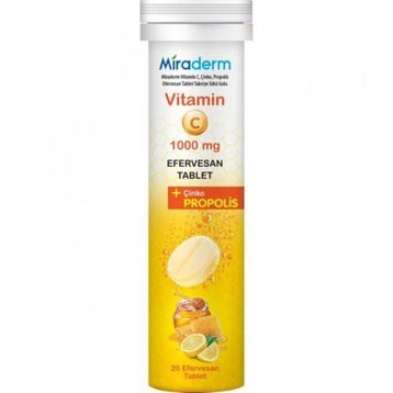 Miraderm Propolis Vıtamin C Çinko 20 Efervesan Tablet