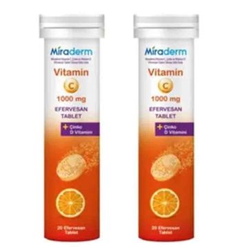 Miraderm Vitamin C 1000 mg 20 Efervesan Tablet