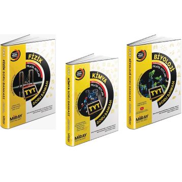 Miray 3 Kitap 2023 Tyt Fizik + Kimya + Biyoloji Soru Bankası Seti