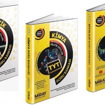 Miray 3 Kitap 2023 Tyt Fizik + Kimya + Biyoloji Soru Bankası Seti
