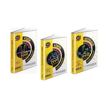 Miray 3 Kitap 2023 Tyt Fizik + Kimya + Biyoloji Soru Bankası Seti