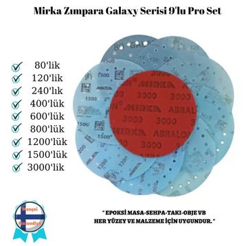 Mırka Epoksi Galaxy 9 Lu Zımpara Seti