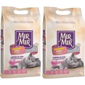 MırMır 2x10 lt Bebek Pudrası Kokulu Bentonit Kedi Kumu