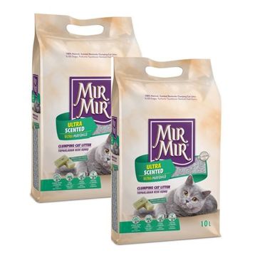 MırMır 2x10 lt Marsilya Sabunu Kokulu Topaklanan Bentonit Kedi Kumu