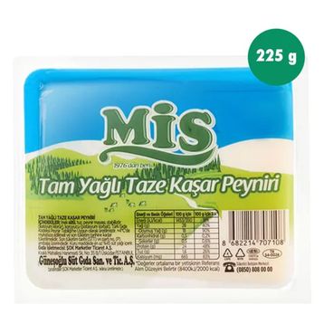 Mis 225 gr Tam Yağlı Kaşar Peyniri