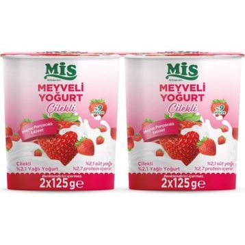 Mis 2x125 gr Çilekli Meyveli Yoğurt