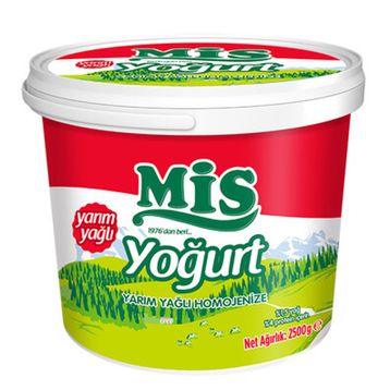 Mis Yarım Yağlı Homojenize 2.5 kg Yoğurt